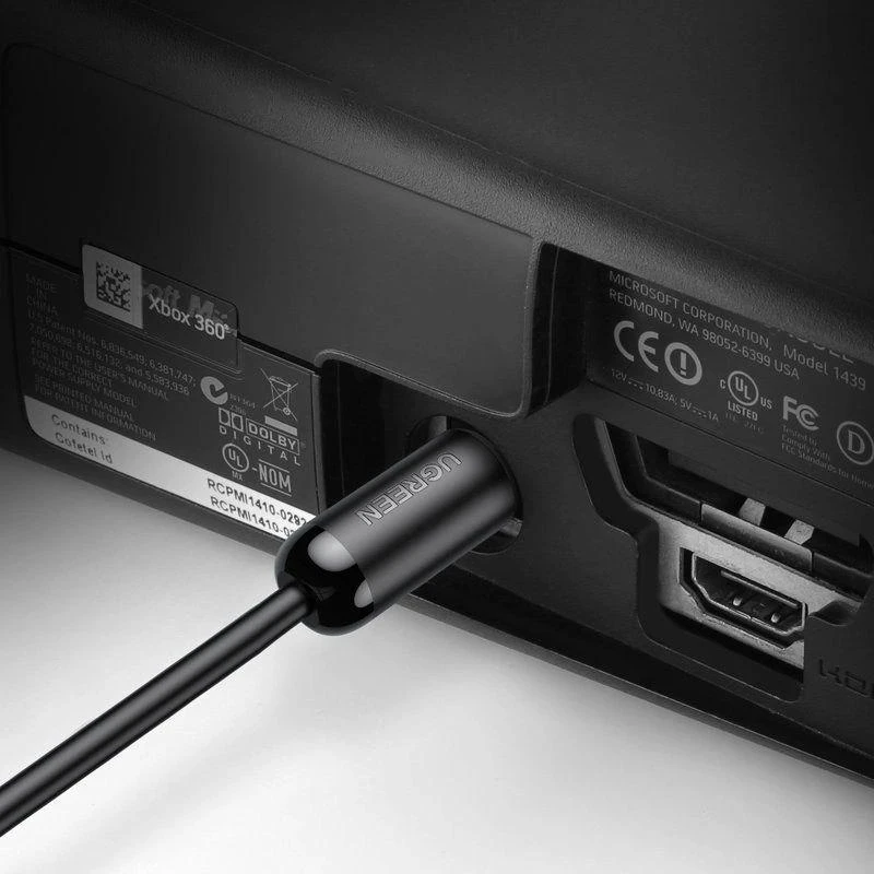 UGREEN AV122 Toslink audio optinis kabelis 1.5m - Juodas