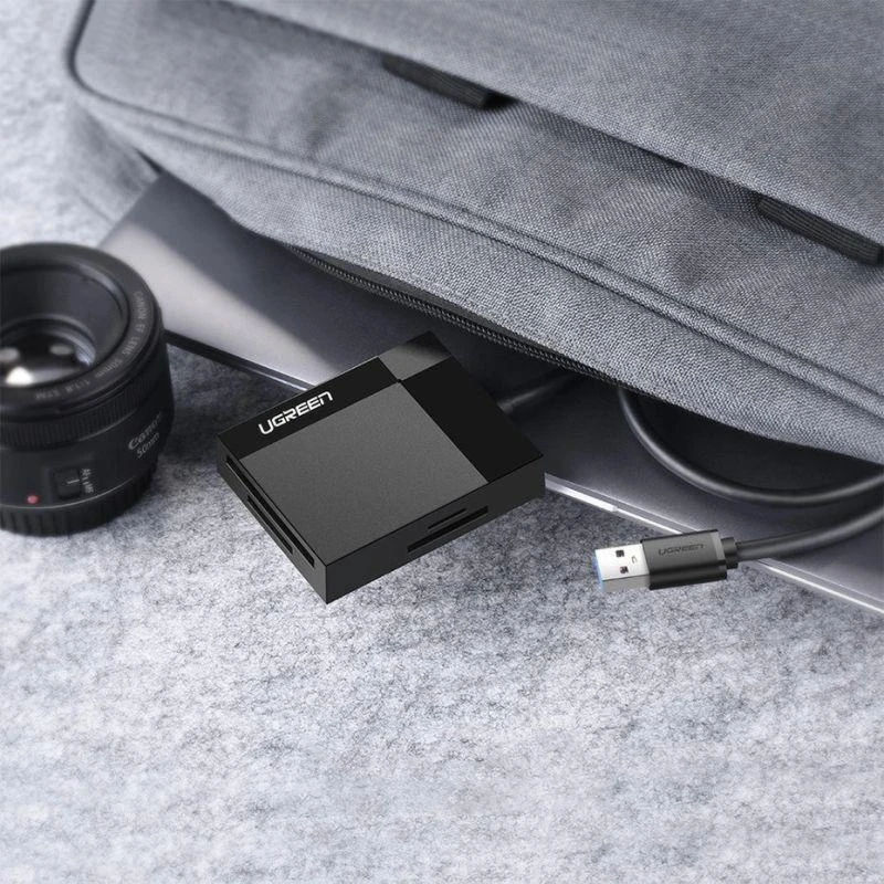 Kortelių skaitytuvas UGREEN CR125 4-in-1 USB 3.0 0.5m (juodas)