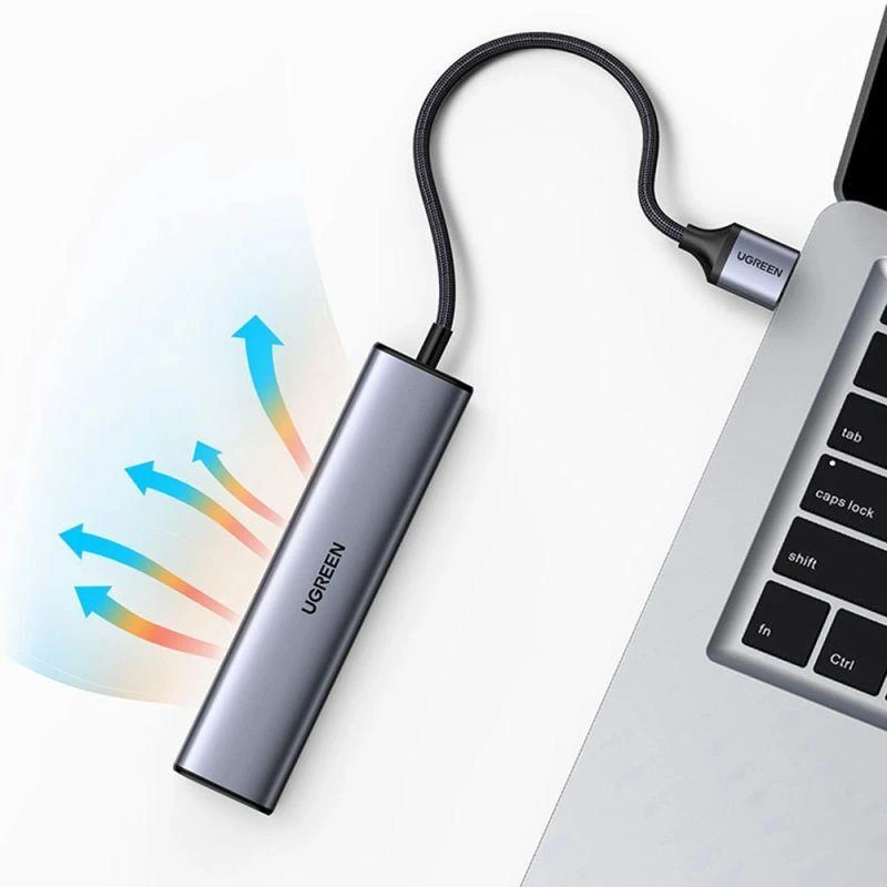 UGREEN 5in1 USB-A 3x USB 3.0 + RJ45 + USB-C adapteriai