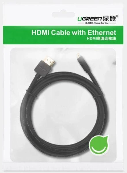 UGREEN Micro HDMI - HDMI kabelis 4K 3D 1m