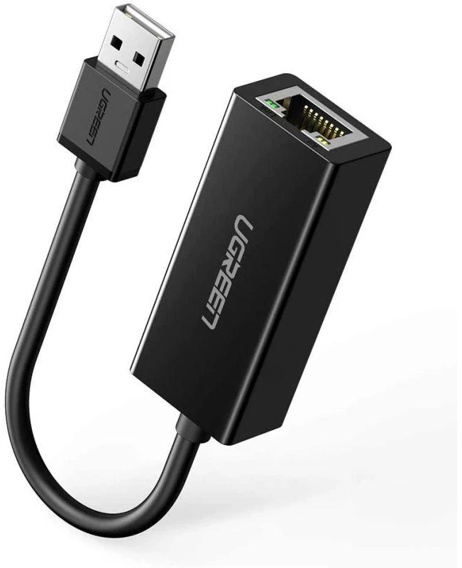 Ugreen išorinis tinklo adapteris RJ45 - USB 2.0 100 Mb/s Ethernet juodas (CR110 20254)