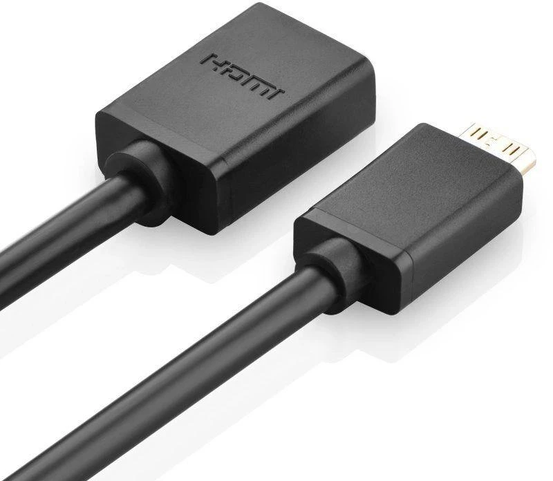 iLike UGREEN 20137 Mini HDMI adapteris į HDMI, 22cm - Juodas