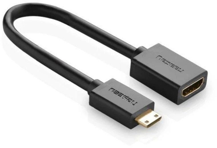 iLike UGREEN 20137 Mini HDMI adapteris į HDMI, 22cm - Juodas