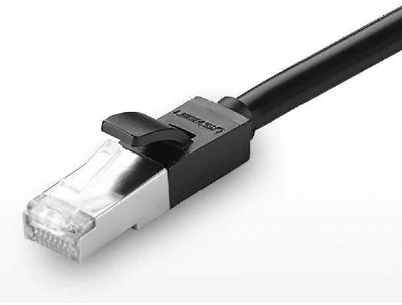 UGREEN Cat 6 FTP Ethernet RJ45 Extension Kištukas - Lizdas PatchCords ekranuotas 3m - Juodas