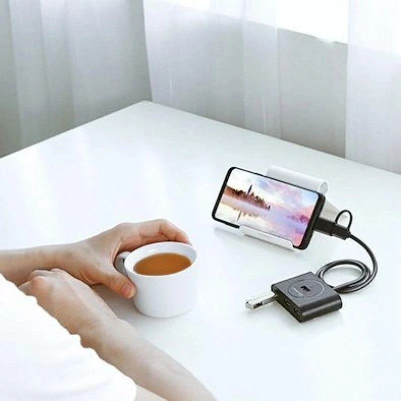 UGREEN USB 3.0 HUB 4in1 0.5m juodas
