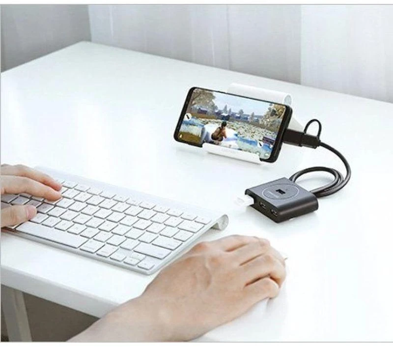UGREEN USB 3.0 HUB 4in1 0.5m juodas