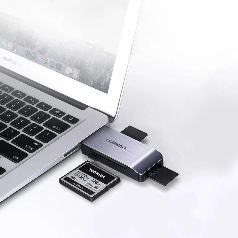 UGREEN USB Adapteris 4 in1 card reader SD + Micro SD (sidabrinis)