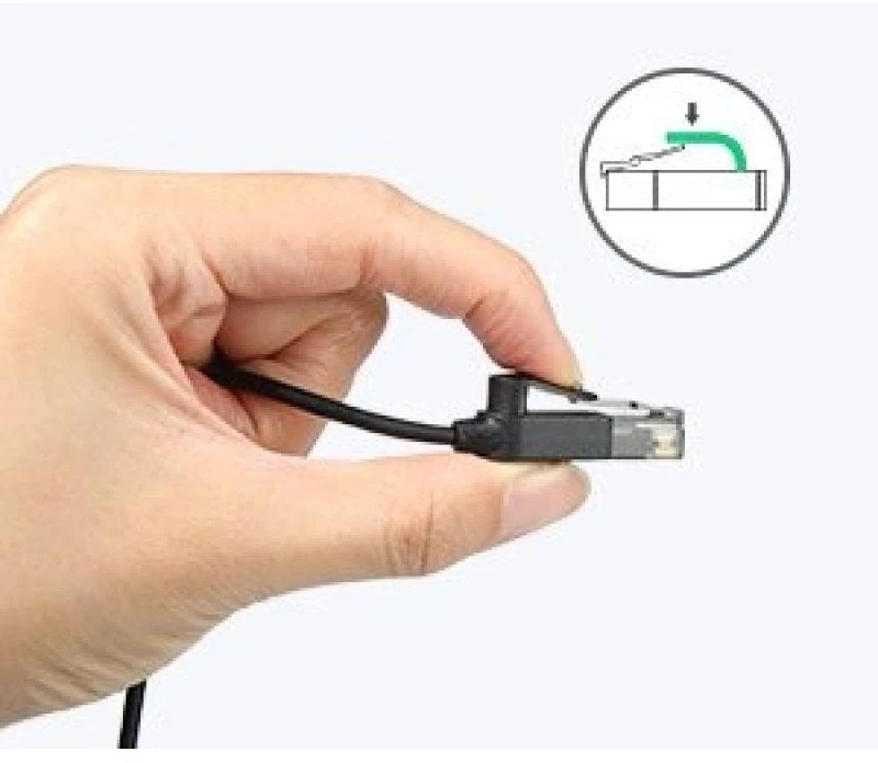 UGREEN NW122 Ethernet kabelis RJ45 Cat6A UTP 5m - Juodas