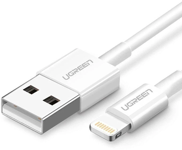 UGREEN nikeliuotas USB - Lightning laidas MFi 1m