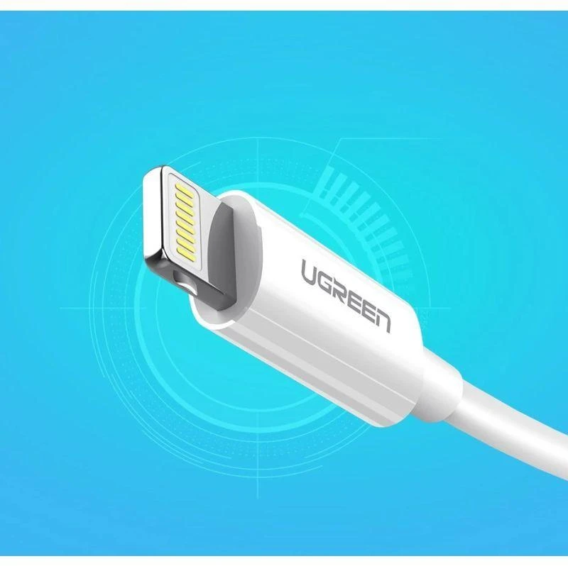 UGREEN nikeliuotas USB - Lightning laidas MFi 1m
