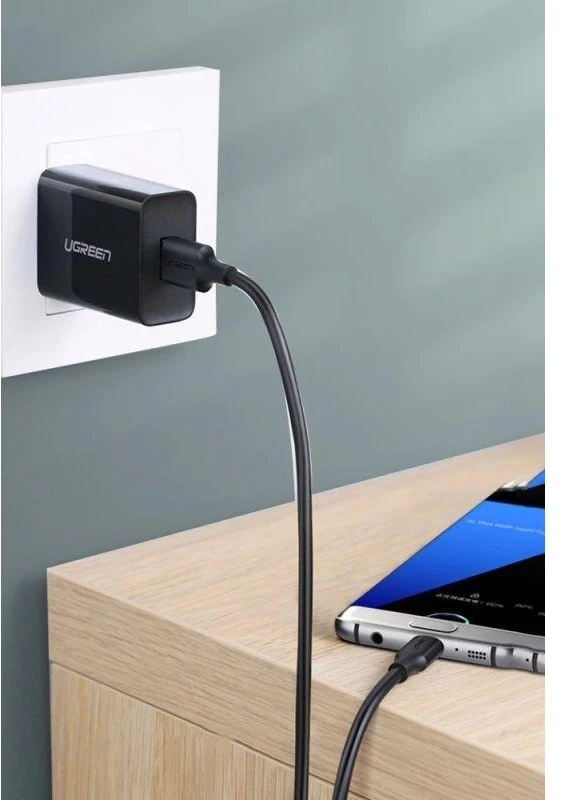 Ugreen US184 20882 USB-A 3.0 / USB-C 3A kabelis 1m – juodos spalvos