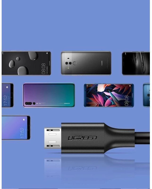 UGREEN USB - Micro USB laidas QC 3.0 2.4A 2m juodas