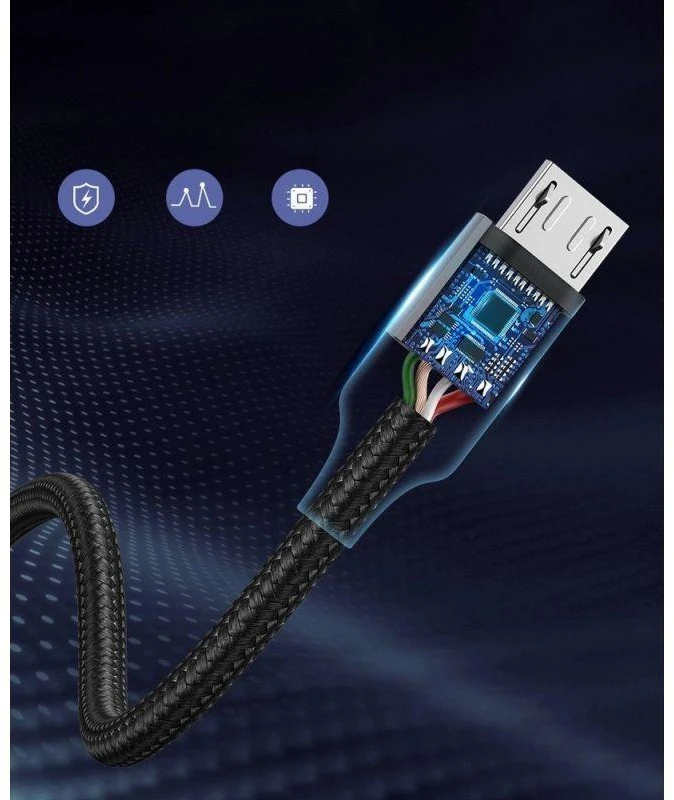 Laidas USB - Micro USB UGREEN US290 QC 3.0 2.4A 1m (juodas)