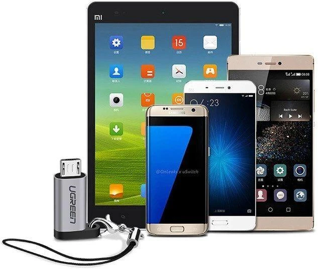 USB-C – micro USB adapteris UGREEN US282 Pilkas