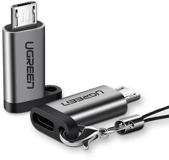 USB-C – micro USB adapteris UGREEN US282 Pilkas