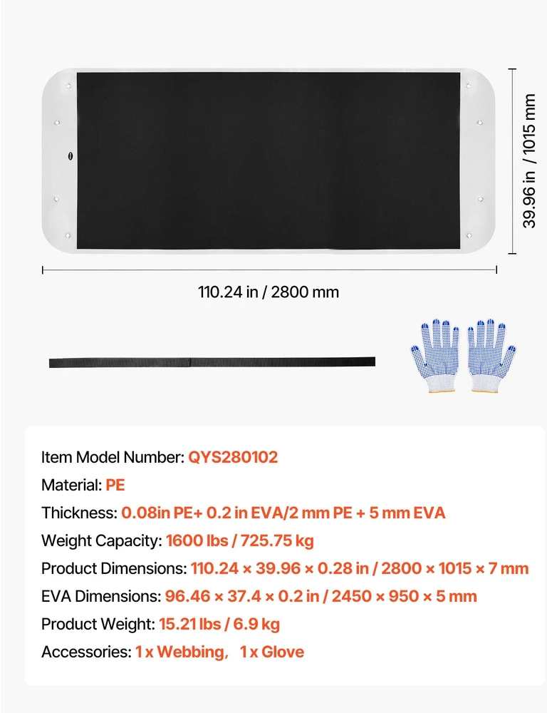 VEVOR Sodo tempimo rogės 280 x 101,5 cm 725 kg