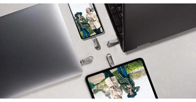 „Ultra Dual Drive Luxe“ 64 GB USB C tipo atmintis