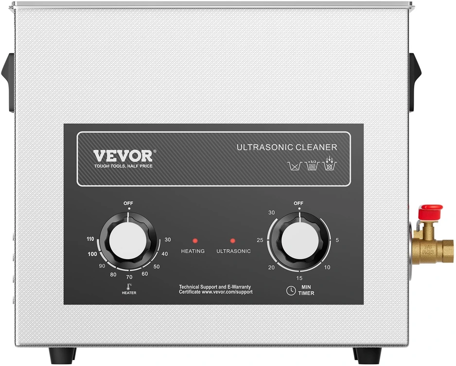 VEVOR 6L ultragarsinis valiklis su šildytuvu ir laikmačiu