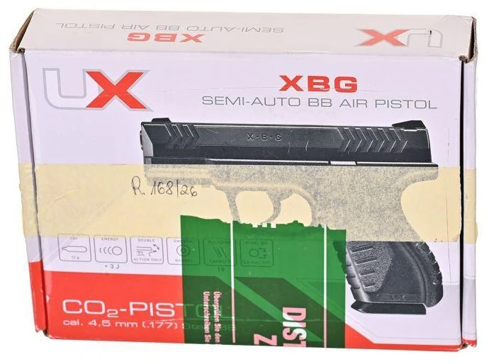 Pneumatinis pistoletas Umarex XBG 4.5 mm (.177) BB, CO₂, < 3.0 J
