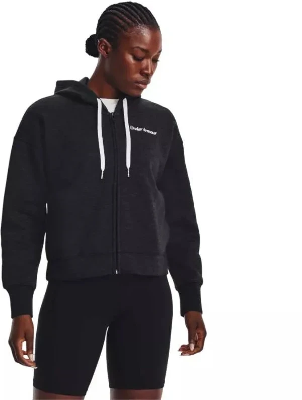 Under Armour Essential Fleece Script FZ Hoodie W 1374106-001