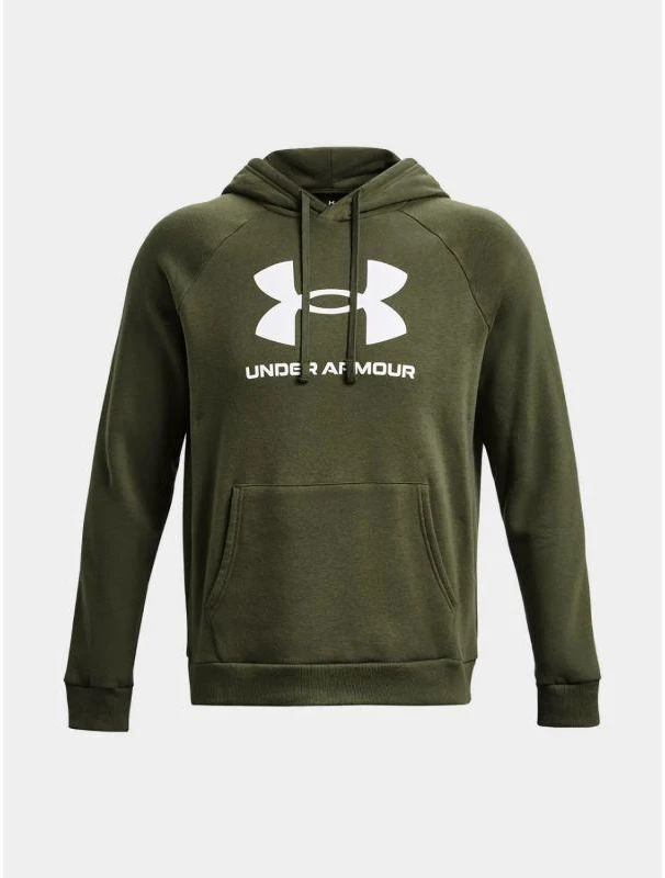 Under Armour fliso džemperis su gobtuvu ir logotipu, M dydis, 1379758-390