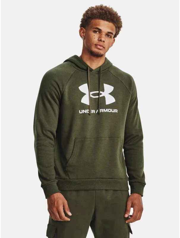 Under Armour fliso džemperis su gobtuvu ir logotipu, M dydis, 1379758-390