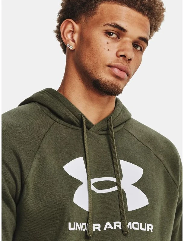 Under Armour fliso džemperis su gobtuvu ir logotipu, M dydis, 1379758-390
