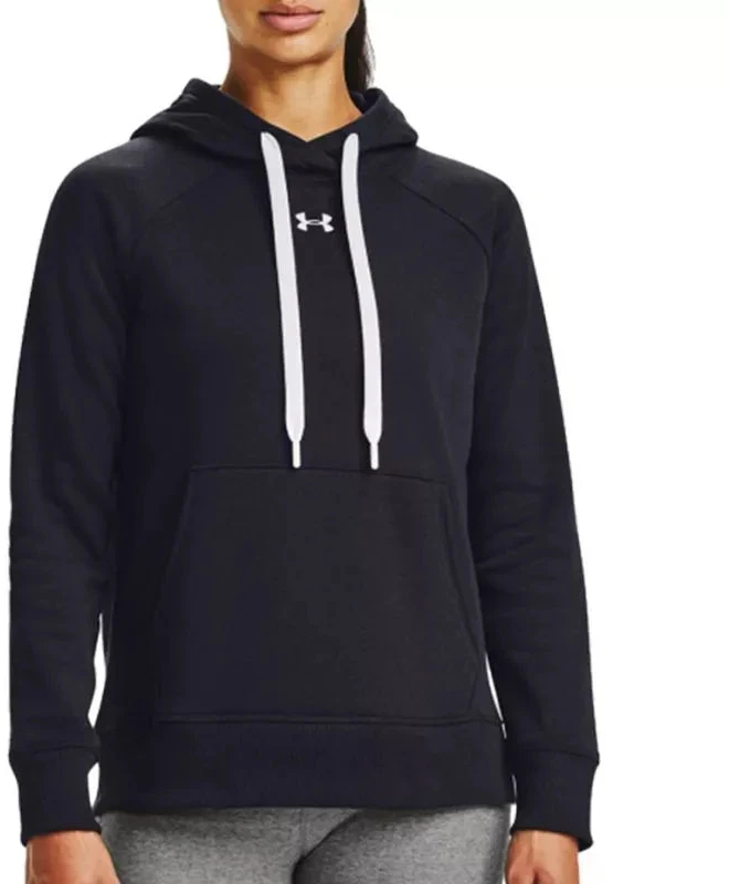 Under Armour Moteriškas Rival Fliso džemperis su gobtuvu ir trumpu užtrauktuku 1356317 001