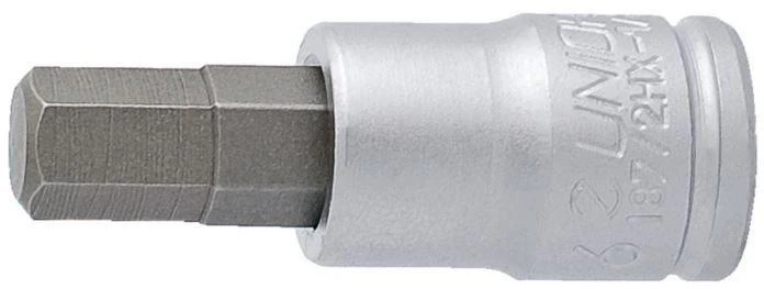 UNIOR 1/4'' galvutė su šešiakampiu raktu 6