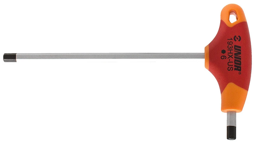 UNIOR Šešiakampis raktas 6 mm T formos rankena