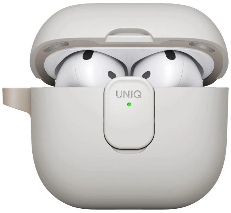 „Uniq Clyde Lock“ dėklas „AirPods 4“ ausinėms – smėlio spalvos