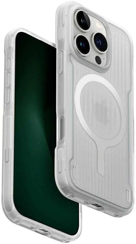 Uniq Combat Active Magclick įkrovimo dėklas, skirtas iPhone 16 Pro - Baltas