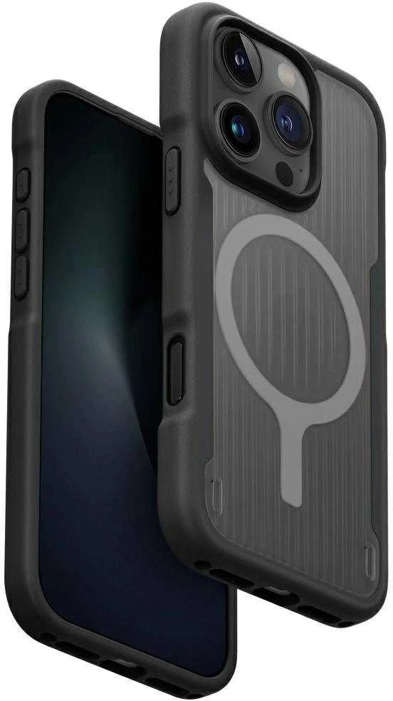 Uniq Combat Active Magclick įkrovimo dėklas, skirtas iPhone 16 Pro Max - Juodas