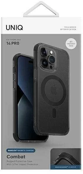 UNIQ dėklas Combat Apple iPhone 14 Pro 6,1″Magclick Charging juodos spalvos