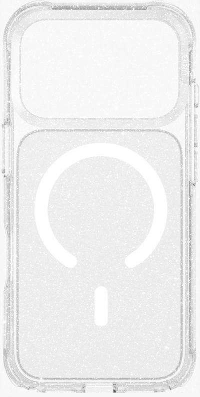 UNIQ LifePro Xtreme Dėklas Apple iPhone 17 Pro Magclick Charging skaidrus/Glitter