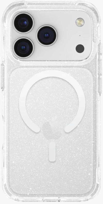 UNIQ LifePro Xtreme Dėklas Apple iPhone 17 Pro Magclick Charging skaidrus/Glitter