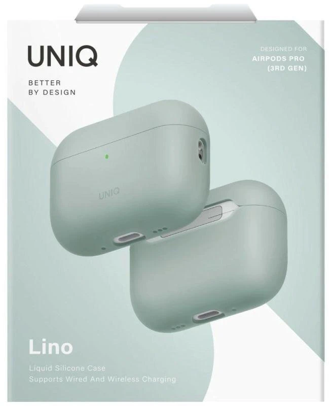 Uniq Lino Silikoninis dėklas AirPods Pro 3 - Žalias