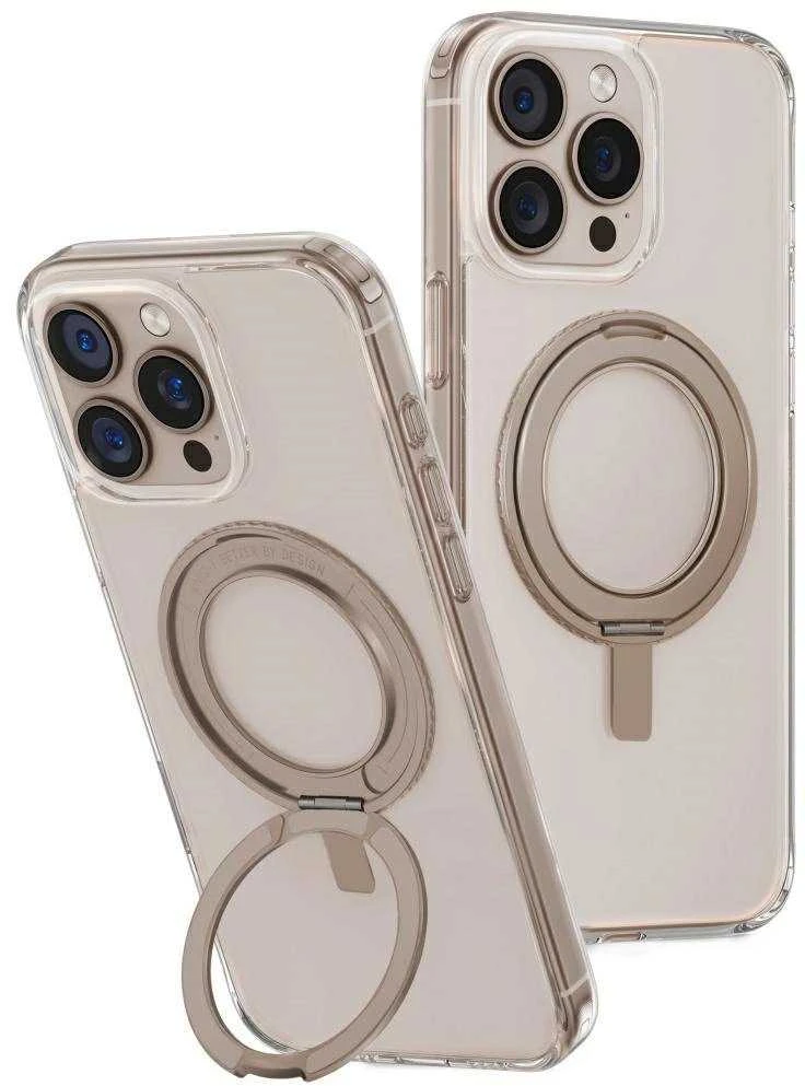 Uniq Swivix 360 besisukantis stovo dėklas, skirtas iPhone 16 Pro Max – auksinis