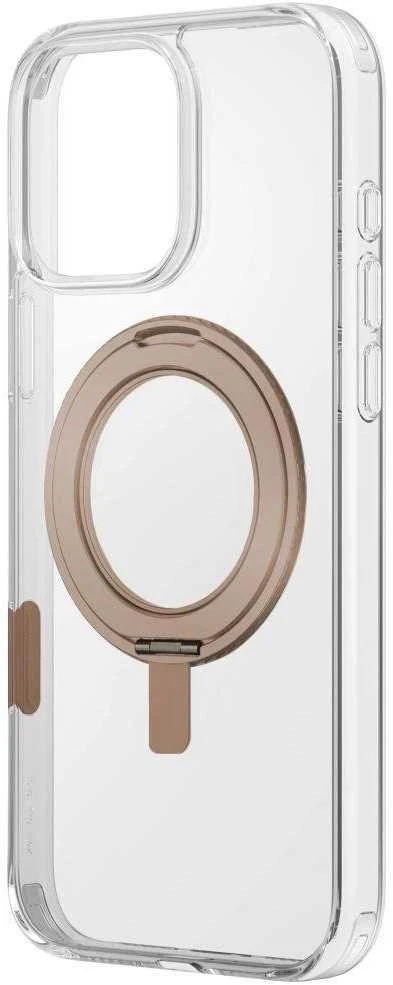 „Uniq Swivix 360“ besisukantis dėklas su atrama, skirtas „iPhone 16“ – auksinis
