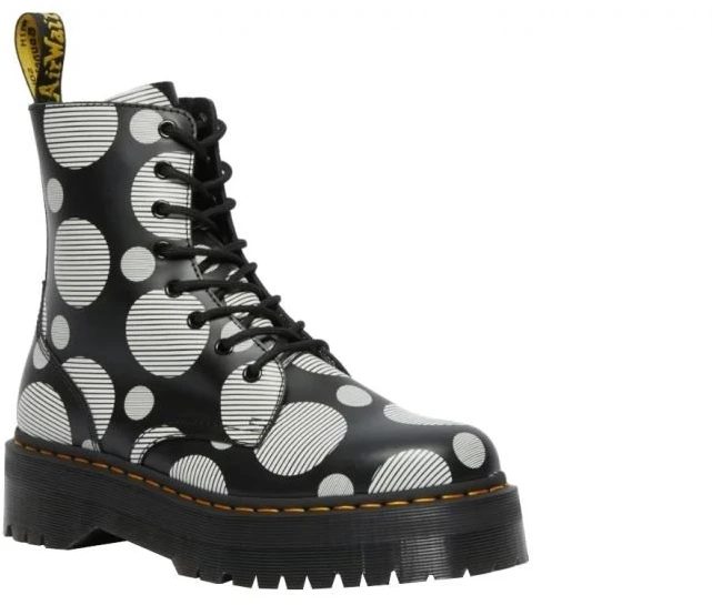 Uniseks auliniai batai su storu guminiu padu Dr. Martens Jadon, juodi