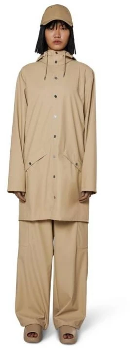 Uniseks ilga lietaus striukė Rains Long Jacket 12020, smėlio