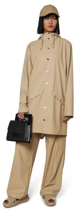 Uniseks ilga lietaus striukė Rains Long Jacket 12020, smėlio