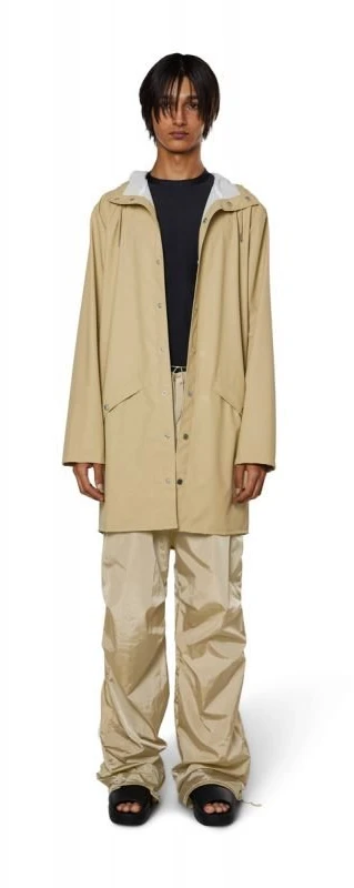 Uniseks ilga lietaus striukė Rains Long Jacket 12020, smėlio