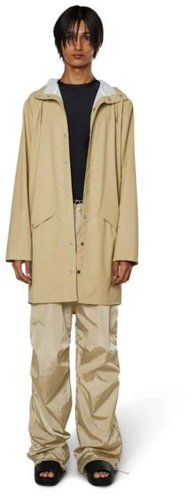 Uniseks ilga lietaus striukė Rains Long Jacket 12020, smėlio