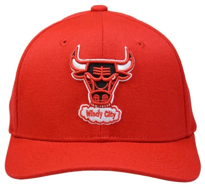 Uniseks kepurė Bulls Mitchell & Ness Team Ground 2.0, raudona