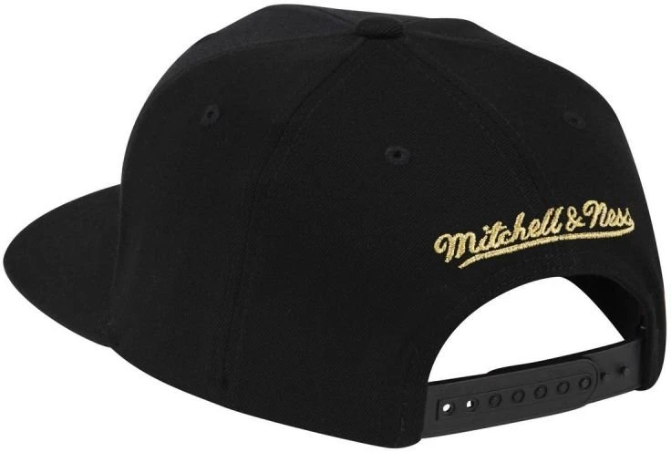 Uniseks kepurė Mitchell & Ness Clippers, juoda ir auksinė