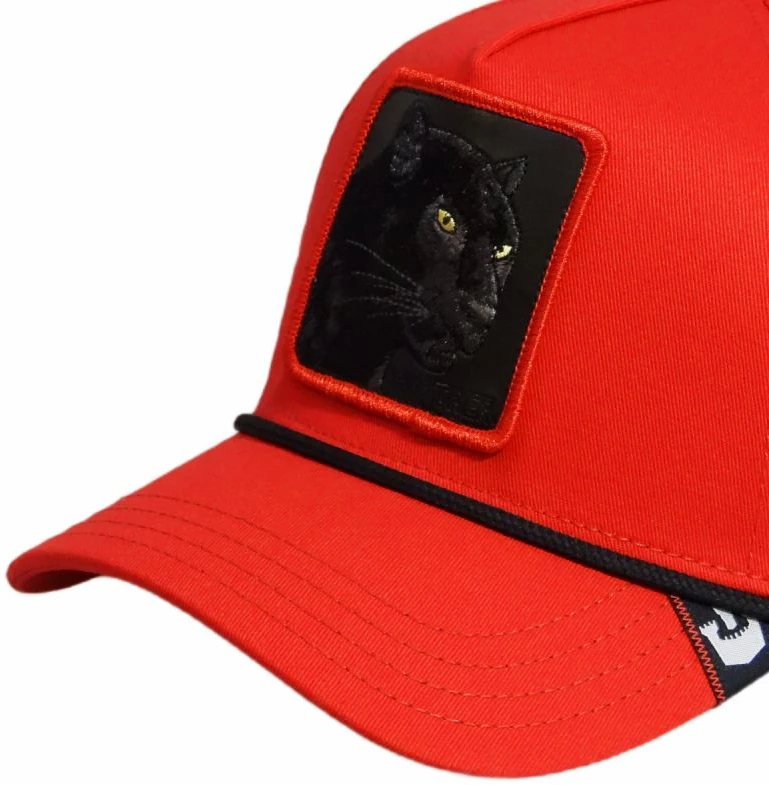 Uniseks kepurė su pantera Goorin Bros Juodas Panther 100, raudona