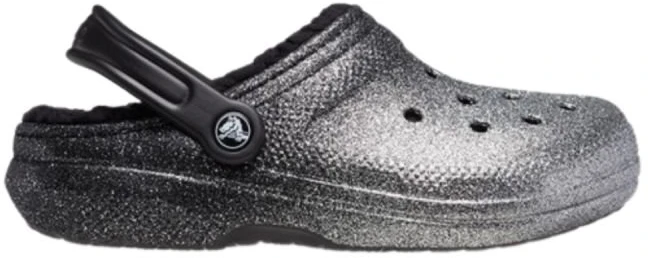 Uniseks klumpės Crocs Classic Glitter Lined, sidabrinės