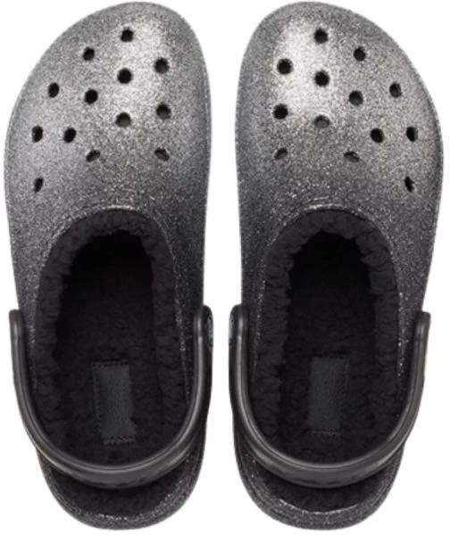 Uniseks klumpės Crocs Classic Glitter Lined, sidabrinės