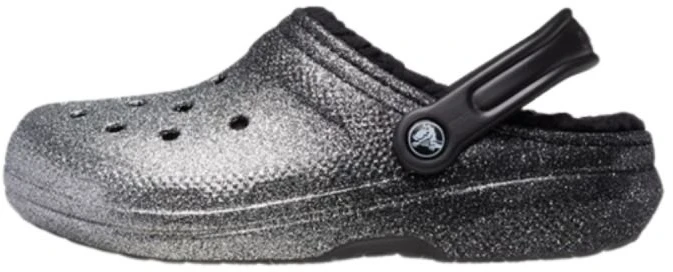 Uniseks klumpės Crocs Classic Glitter Lined, sidabrinės